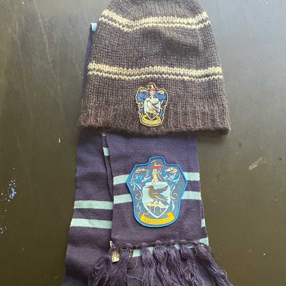 Harry Potter Ravenclaw Knit hat scarf Halloween